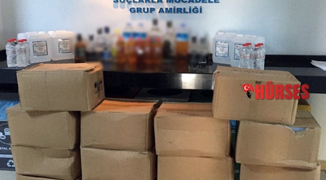 Alanya’da kaçak içki operasyonu