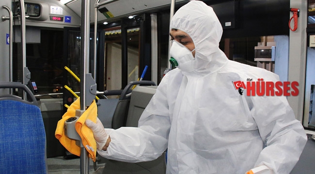 Antalya’nın 19 ilçesi 32 bin litre dezenfektan ile temizlendi