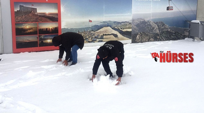 Antalya’nın 2 bin 365 metre zirvesine kar düştü