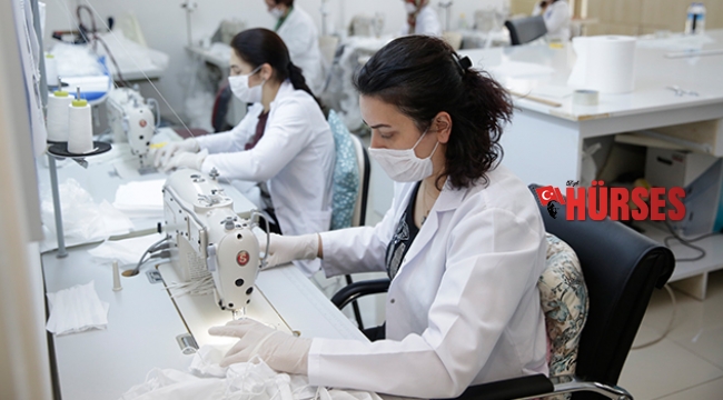 Büyükşehir Belediyesi maskede seri üretime geçti