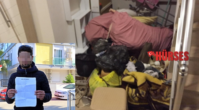 Ev kirasını ödeyemedi kapının önüne konuldu