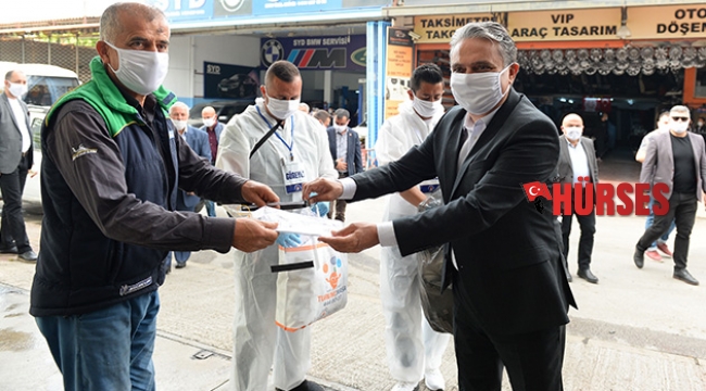 Sanayi esnafına maske