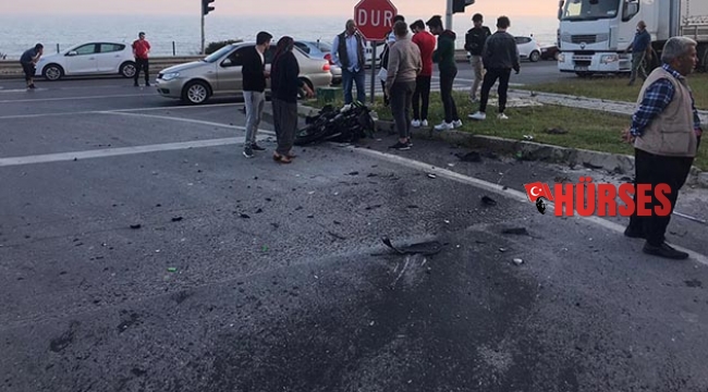 Alanya'da motosiklet ile otomobil çarpıştı: 1 yaralı