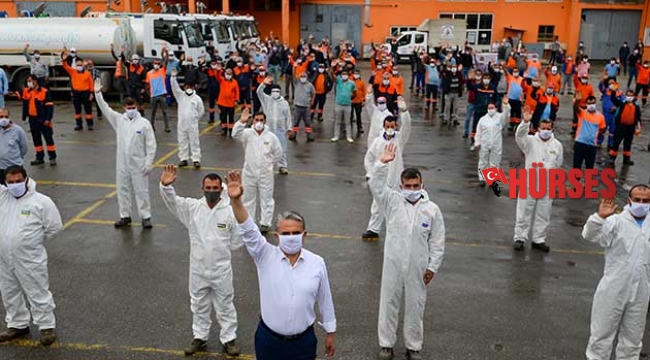 Muratpaşa'da üçte iki personelle hizmet
