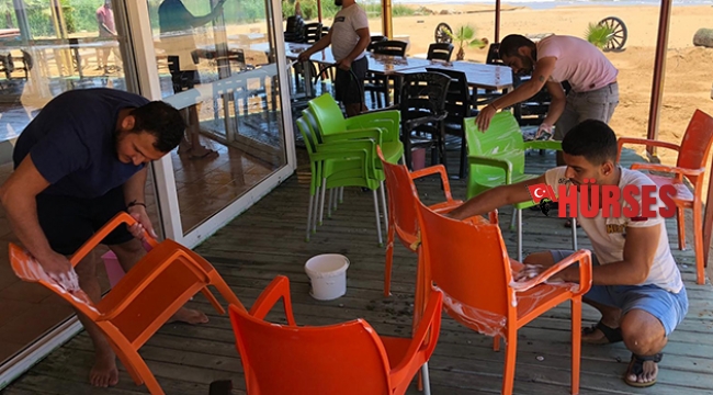 Plajlarda hummalı çalışma