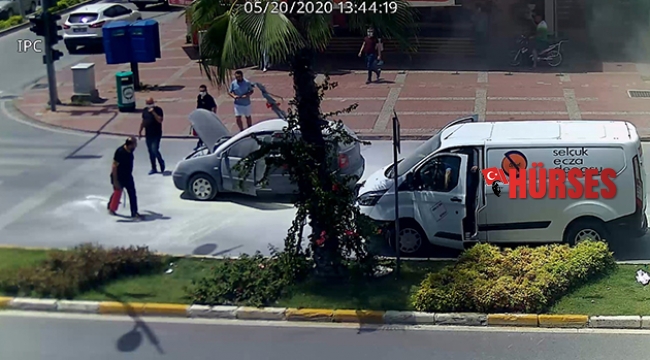 Vatandaşlar 5 yangın tüpü boşalttı