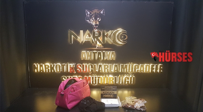 Antalya’da bin 180 gram kokain ele geçirildi