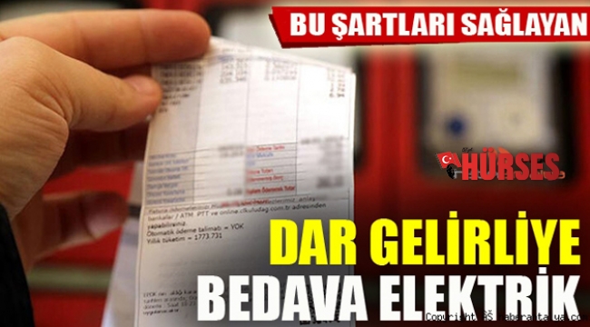 Dar gelirliye bedava elektrik