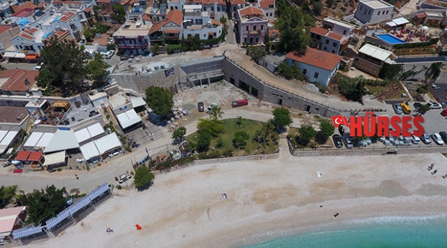 Kalkan'da sahil düzenleme çalışmaları