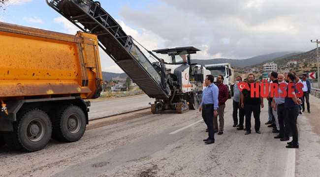 Kargalıkta alt geçit ve sıcak asfalt çalışması