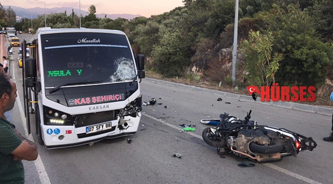 Kaş’ta şerit ihlali kazası: 1 ölü