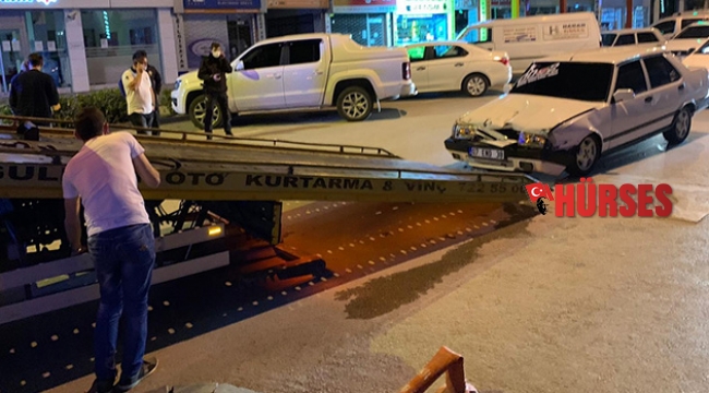 Polisten kaçarken polise çarptı