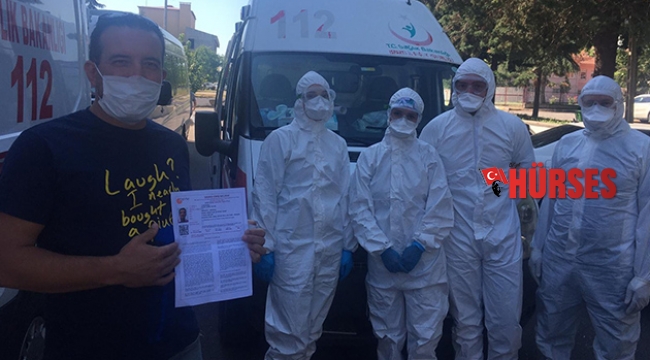 Sınava ambulansla gitti