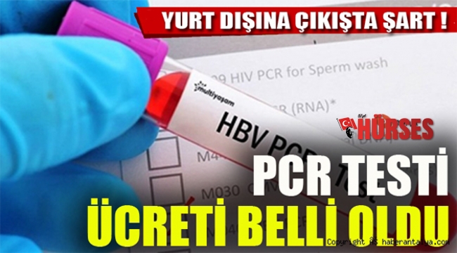Yurt dışına çıkışlarda PCR testi istenen vatandaşlar için test ücreti belli oldu