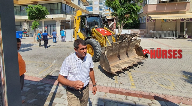 Alanya Belediyesi kaçak büroyu yıktı