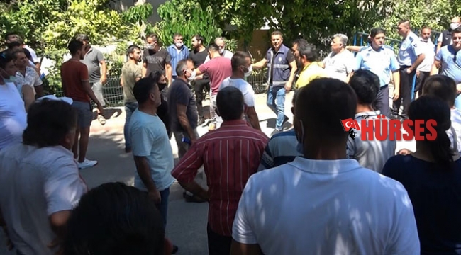 Antalya’da çevik kuvvet kontrolünde gergin arazi ihalesi