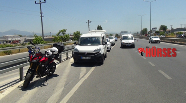 Hacizli kamyon başka araca tescilli plaka ile yakalandı