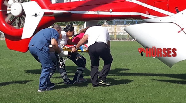 Hava ambulansı havale geçiren minik Elmas için havalandı
