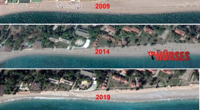 Konyaaltı Sahili 60 yılda 35 metre eridi, bir havluluk yer kaldı