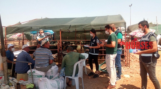 Kurban pazarında polisten dolandırıcılık ve korona virüs uyarısı