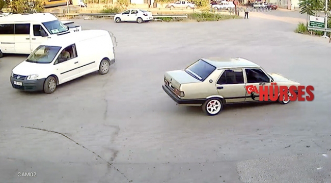 Plakasını kapatıp, trafiğe açık alanda drift yaptı