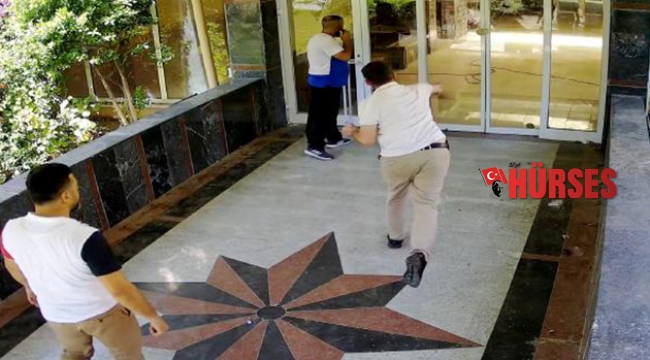 Turistik oteli tahrayla bastılar
