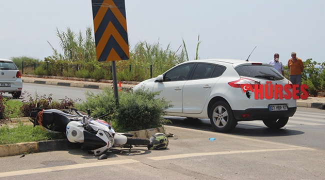 Alanya’da otomobille motosiklet çarpıştı: 1 ağır yaralı