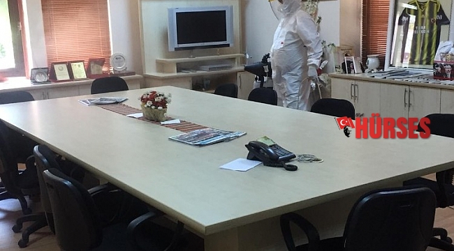 Alanya'da spor tesislerine dezenfekte işlemi