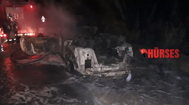 Antalya'da seyir halindeki otomobil alev alev yandı