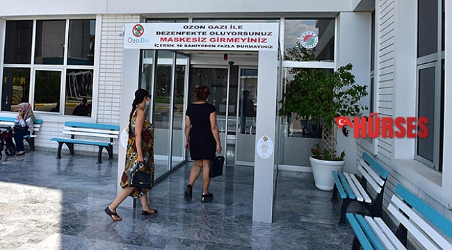 Belediye Tıp Merkezi girişine ozon odası