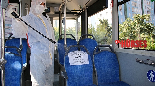 Büyükşehir Belediyesi toplu taşıma araçlarını her gün temizleniyor