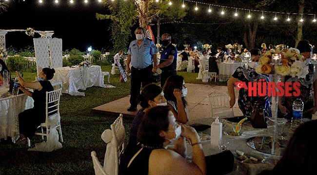 Düğünlerde korona virüs denetimi
