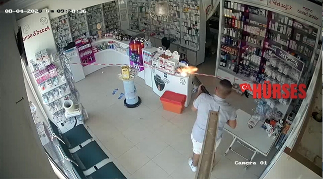 Eczaneye pompalı tüfekle saldırdı