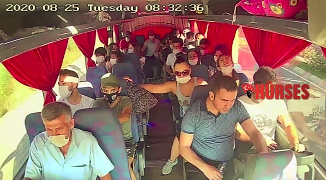 Freni patlayan otobüs araçları biçti