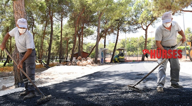 Hayat Park’ın yollarına sıcak asfalt