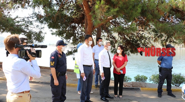 Kaş’ta Korona virüs denetimi