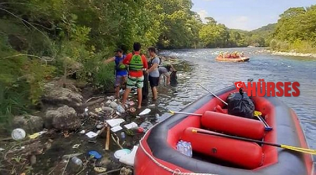 Köprülü Kanyon'da çevre temizliği