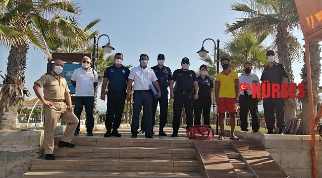 Kumluca'da yüzme alanlarının denetimleri yapıldı