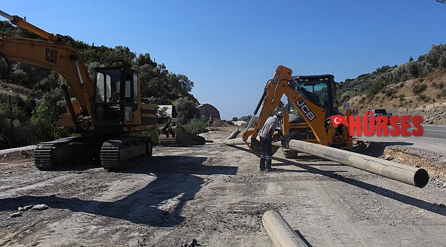 Manavgat’ta içme suyu hattı çalışması