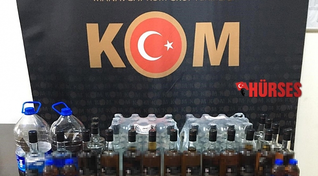 Markette sahte alkol ele geçirildi