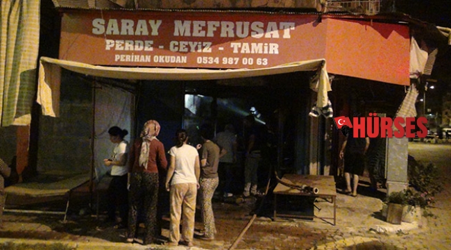 Mefruşat dükkanında çıkan yangında kundaklama şüphesi