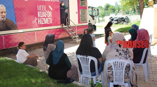 Mobil kuaför tırı Elmalı’da 331 vatandaşa hizmet verdi