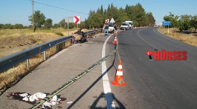 Otomobille motosiklet çarpıştı: 1 ölü
