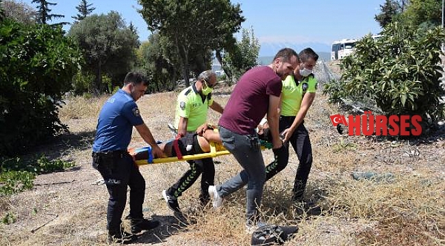 Takla atan otomobilin sürücüsü yaralandı