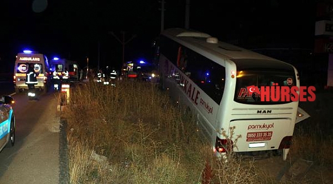 Yolcu otobüsü şarampole düştü: 30 yaralı