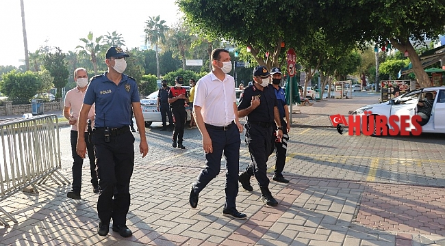 Alanya'da maske denetimi