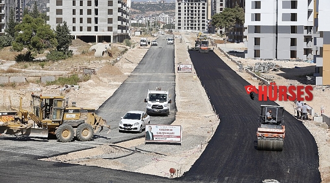 Kepez Sanral'de E Parsel yolları asfaltlanıyor