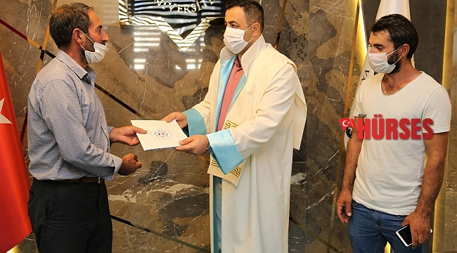 Vefat eden ALKÜ'lü öğrencinin diploması ailesine verildi