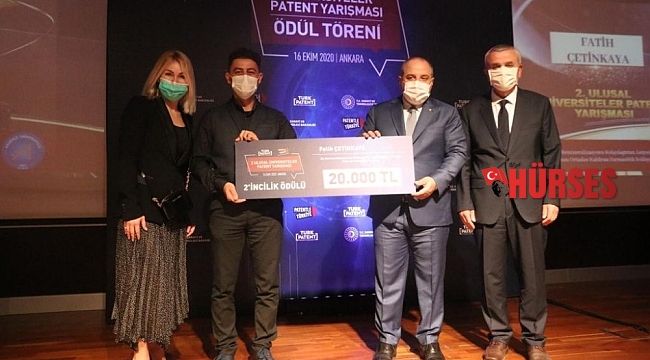 Akdeniz Üniversitesi Öğrencisine TÜRKPATENT'ten İkincilik Ödülü
