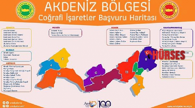 Akdeniz'in 'coğrafi işaret' haritası çıktı